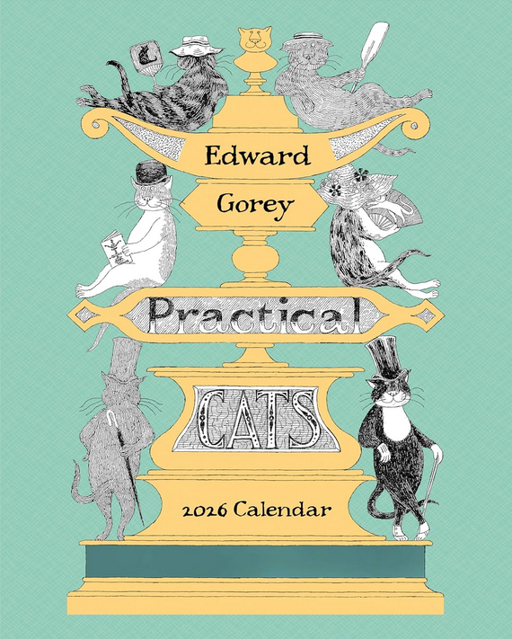 Edward Gorey: Practical Cats 2026 Mini Wall Calendar